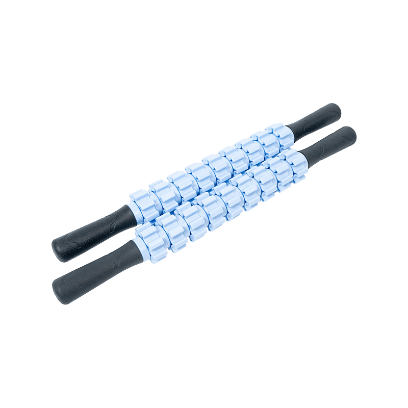 Bâton de massage à neuf boules à texture d'engrenage ABS à poignée antidérapante